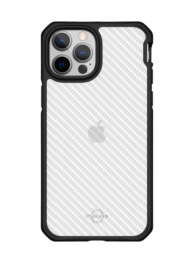 Itskins Hybrid Tek iPhone 13 Pro Case - Black And Transparent - Tashqila Itskins Hybrid Tek iPhone 13 Pro Case - Black And Transparent - Tashqila